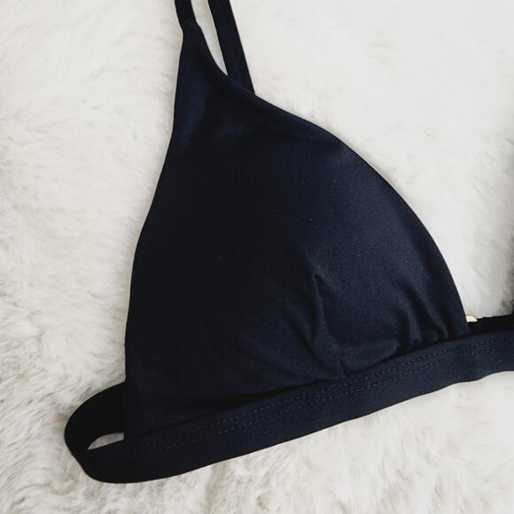 NWT Vitamin A Moss Black Bralette Bikini Top 10 L D-DDD EcoLux Swim Padded - Picture 6 of 9